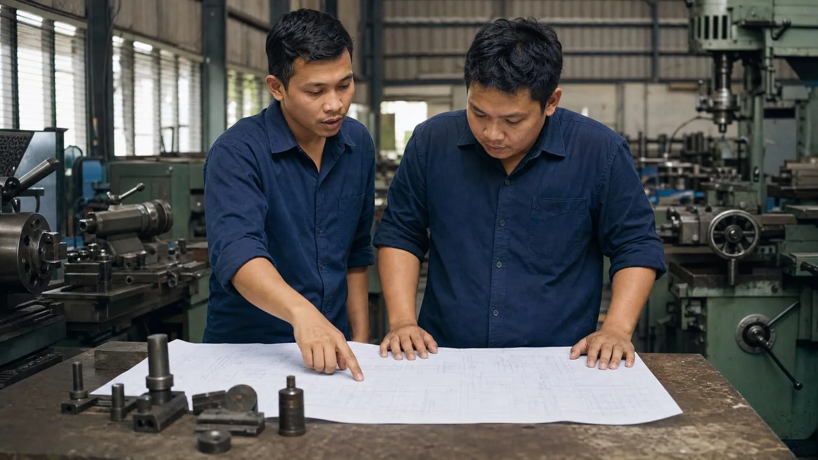 Tim Daksa Teknik Nusantara di lokasi proyek industri